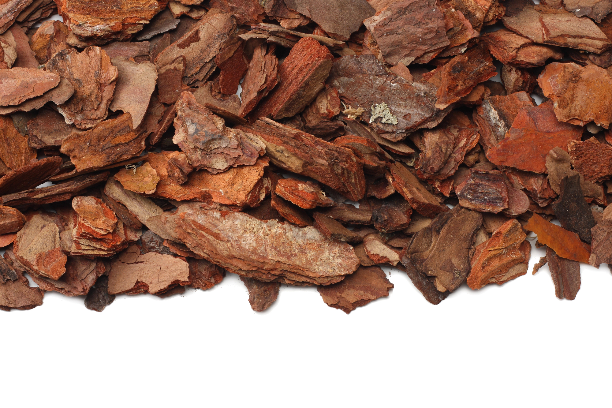 Preprosta naravna zaščita za gredice je naravno lubje, ki ostaja v lesni industriji